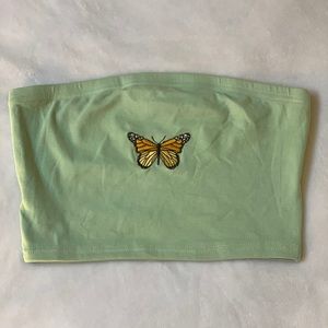 Cute butterfly tube top